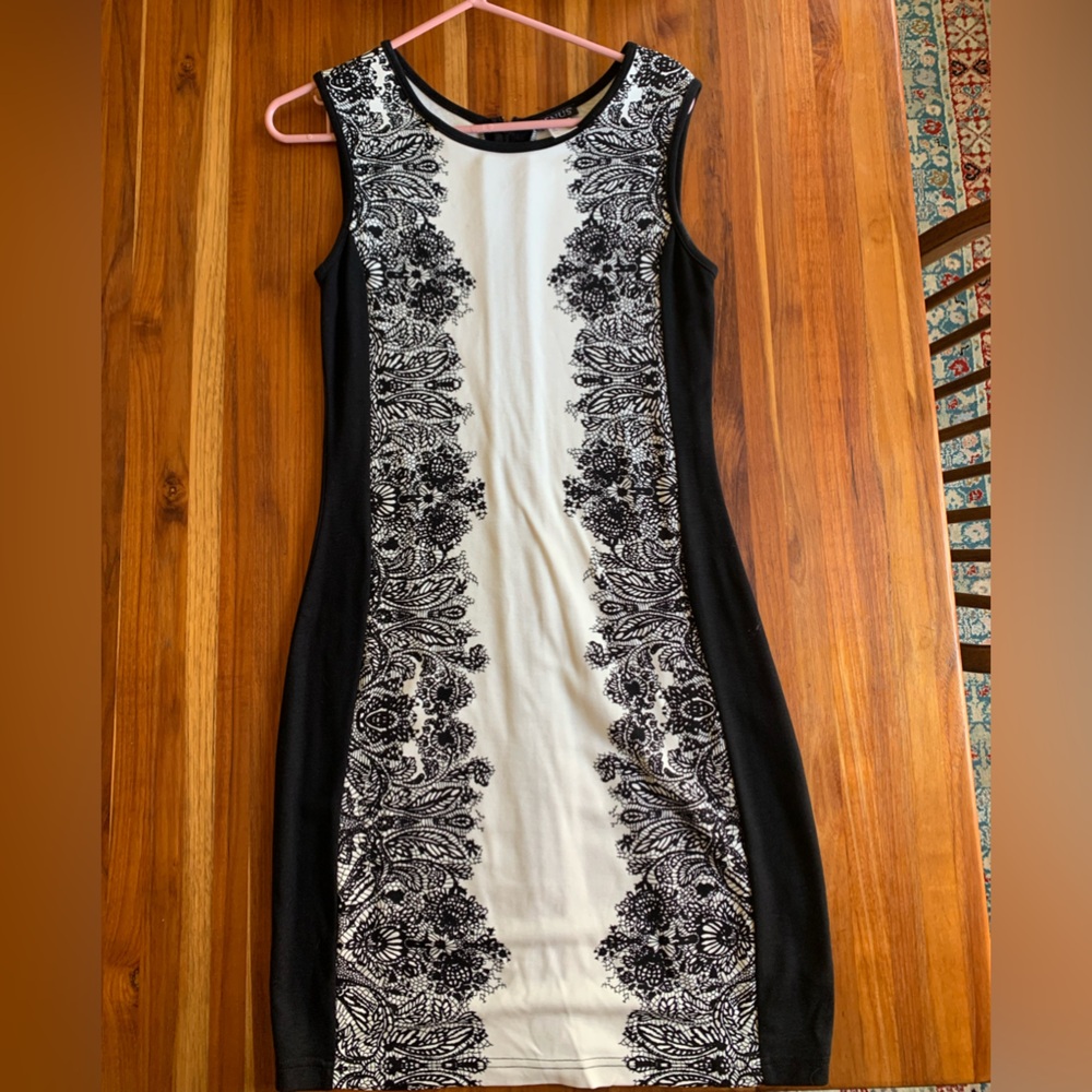 VENUS Black and White Cocktail Dress-  Small
